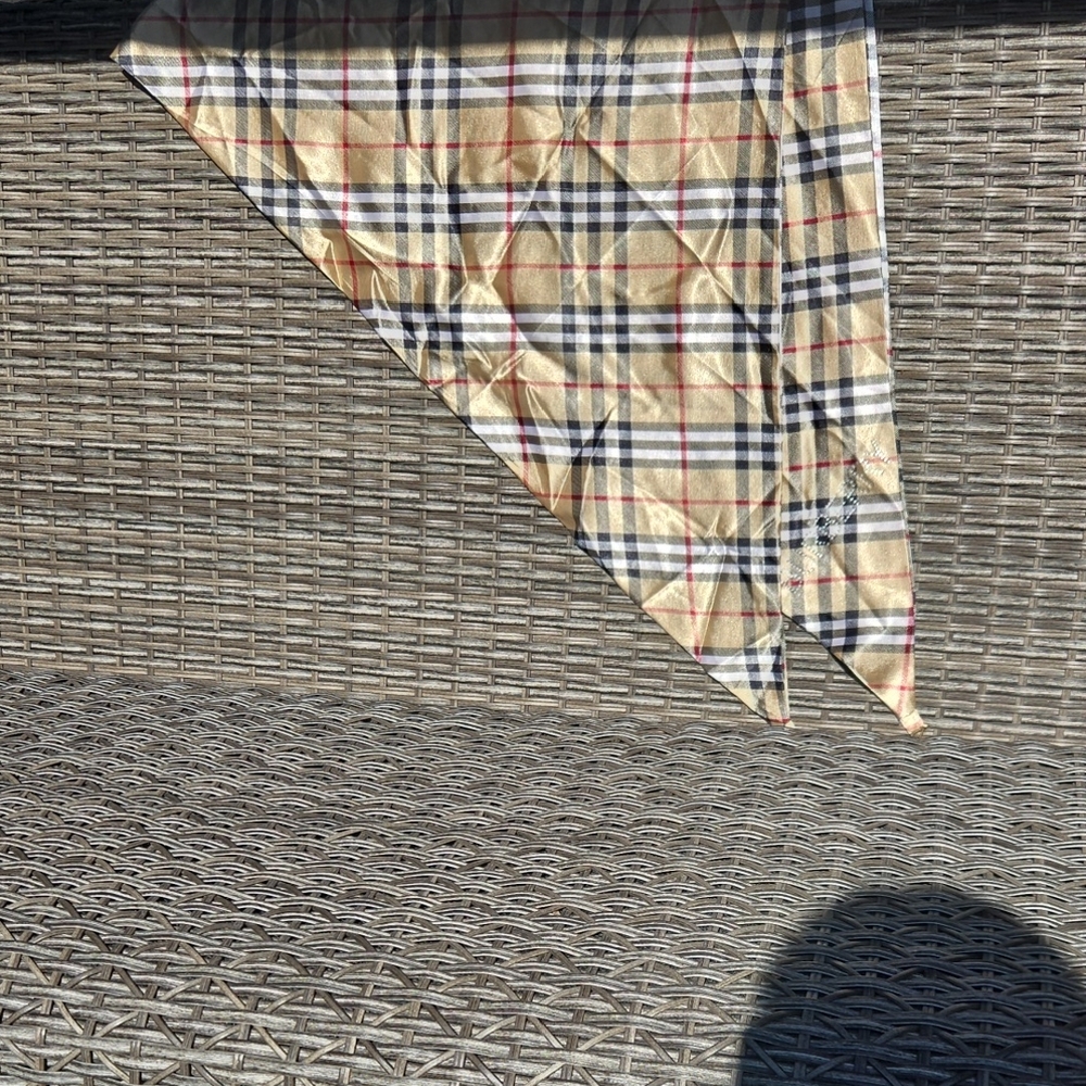 Plaid Beige and Black Scarf